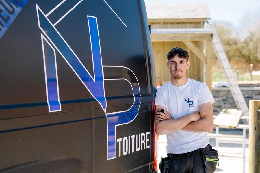 Nathan Pierrard, fondateur NP Toiture Bastogne